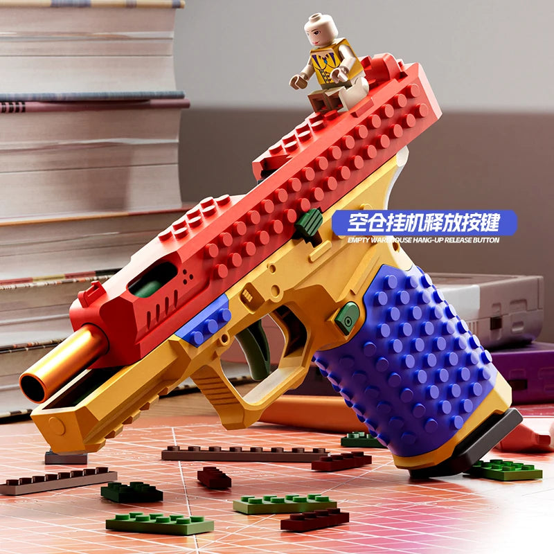 Buildable Brick-Style Action Pistol Toy Blaster