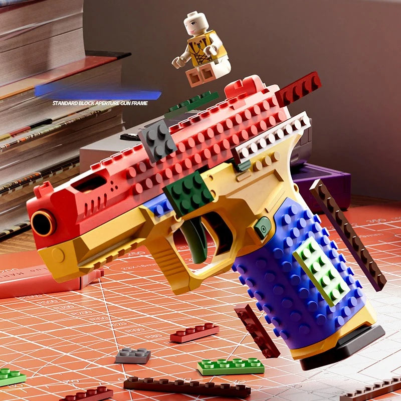 Buildable Brick-Style Action Pistol Toy Blaster
